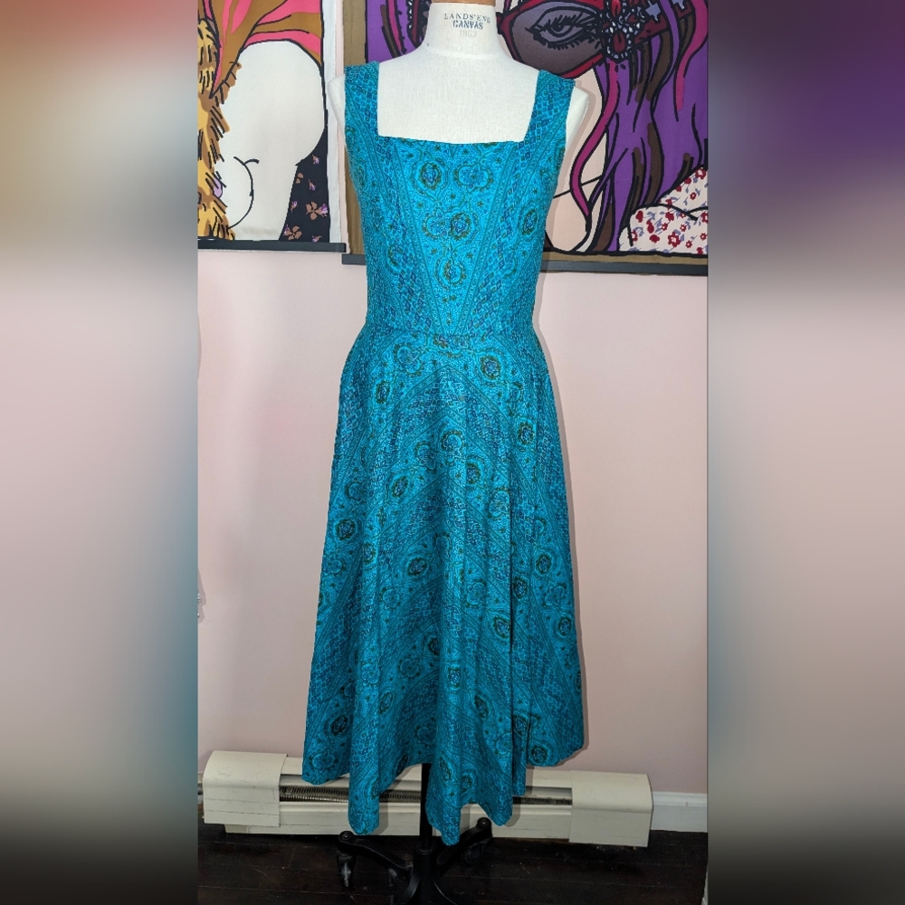 Nodee's Elegant Blue Patterned Dress - image 1